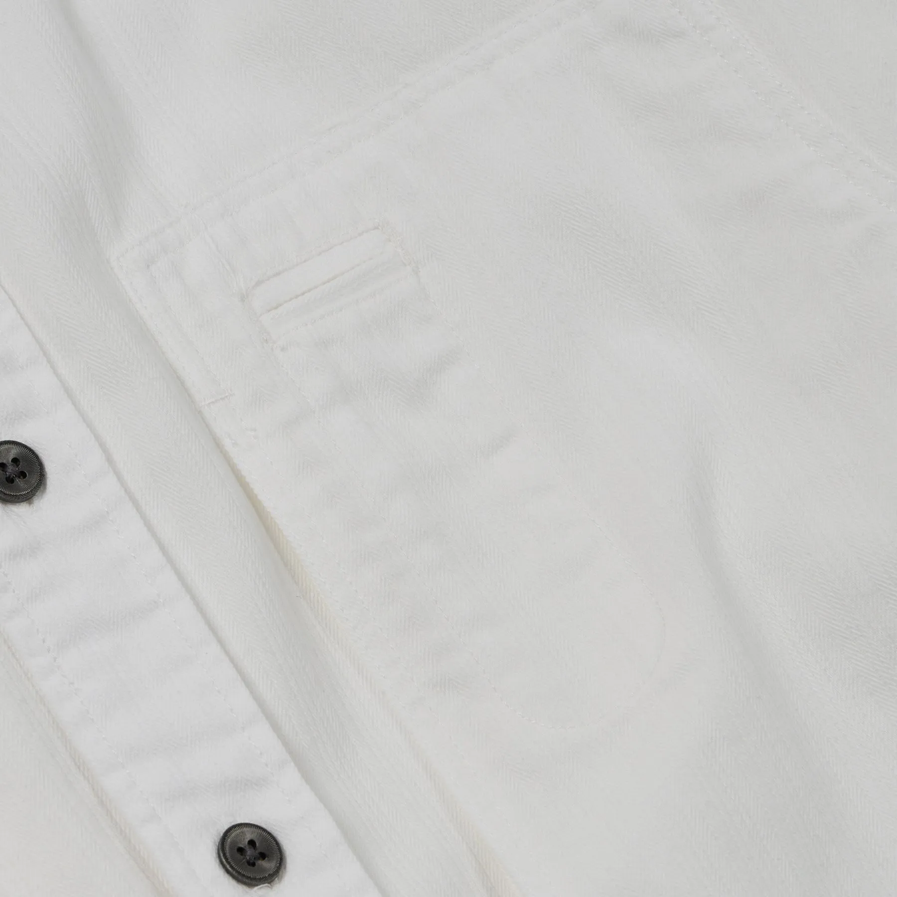 DENIM CARPENTER POCKET WORK SHIRT - WHITE HBT sold by FrizmWORKS product image thumbnail 5
