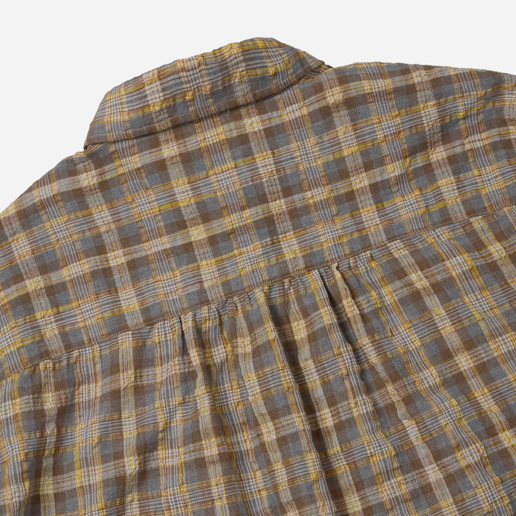 UNEVEN CHECKED SHIRT - YELLOW sold by FrizmWORKS product image thumbnail 5
