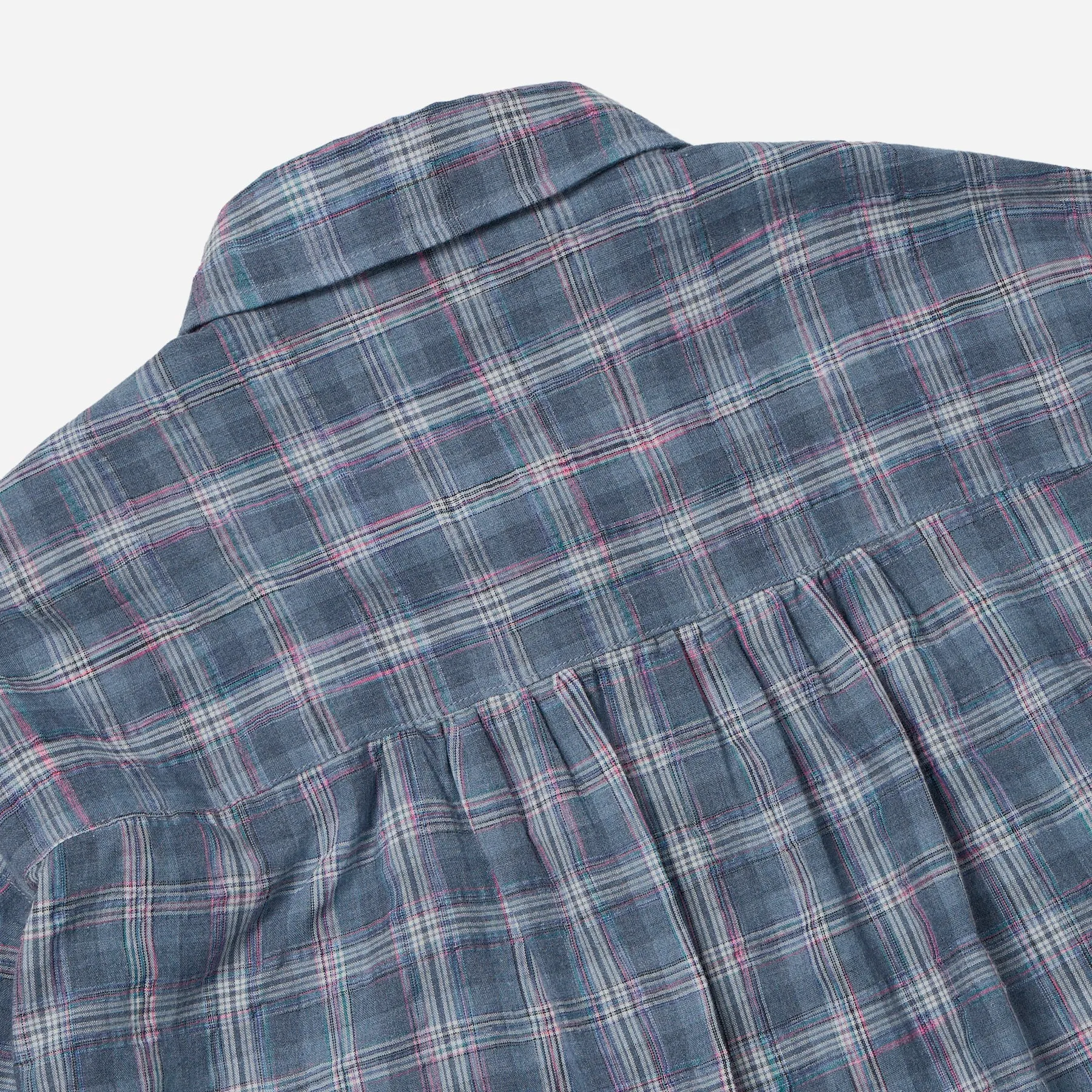 UNEVEN CHECKED SHIRT - BLUE sold by FrizmWORKS product image thumbnail 5