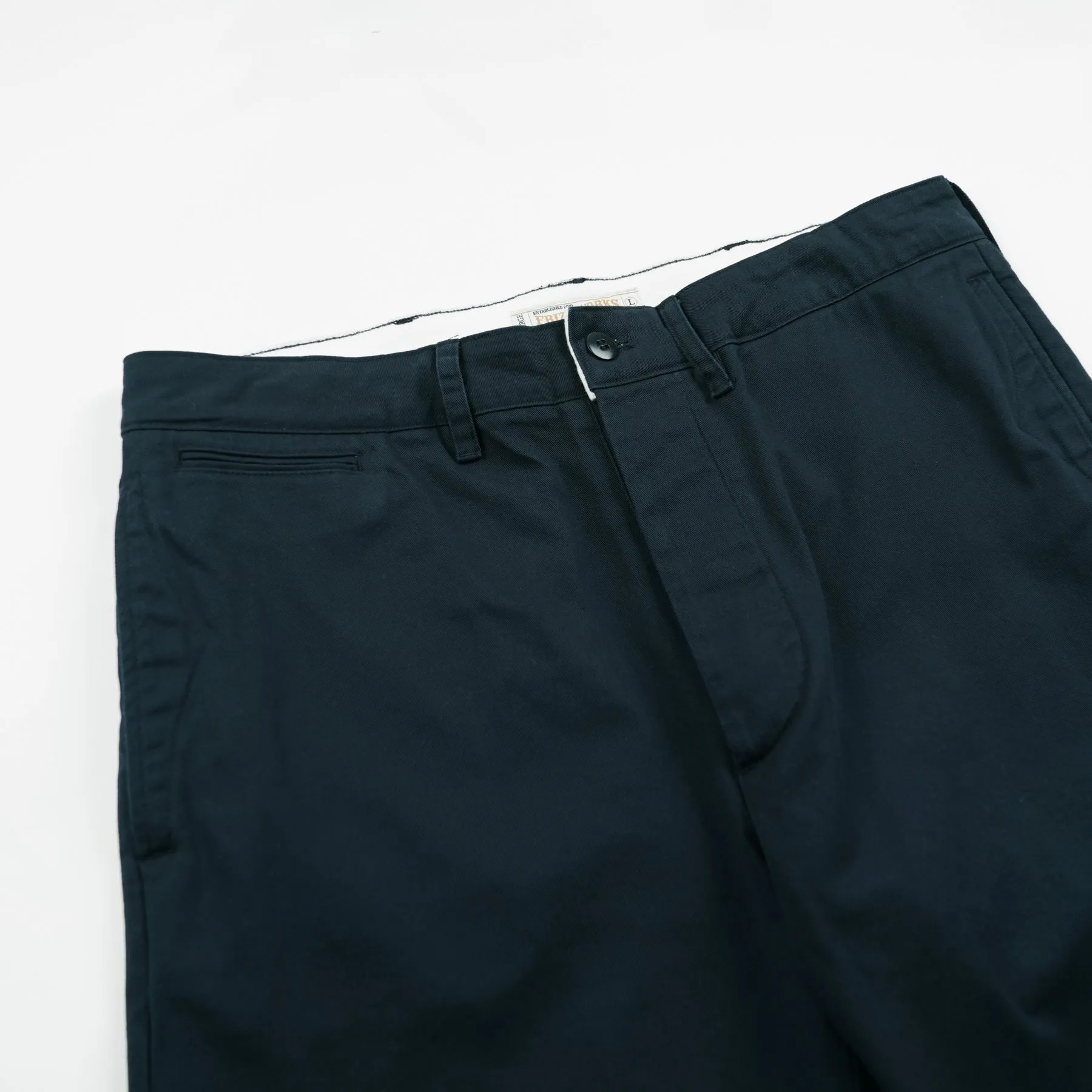 WASHED OFFICER CHINO PANTS - NAVY sold by FrizmWORKS product image thumbnail 4