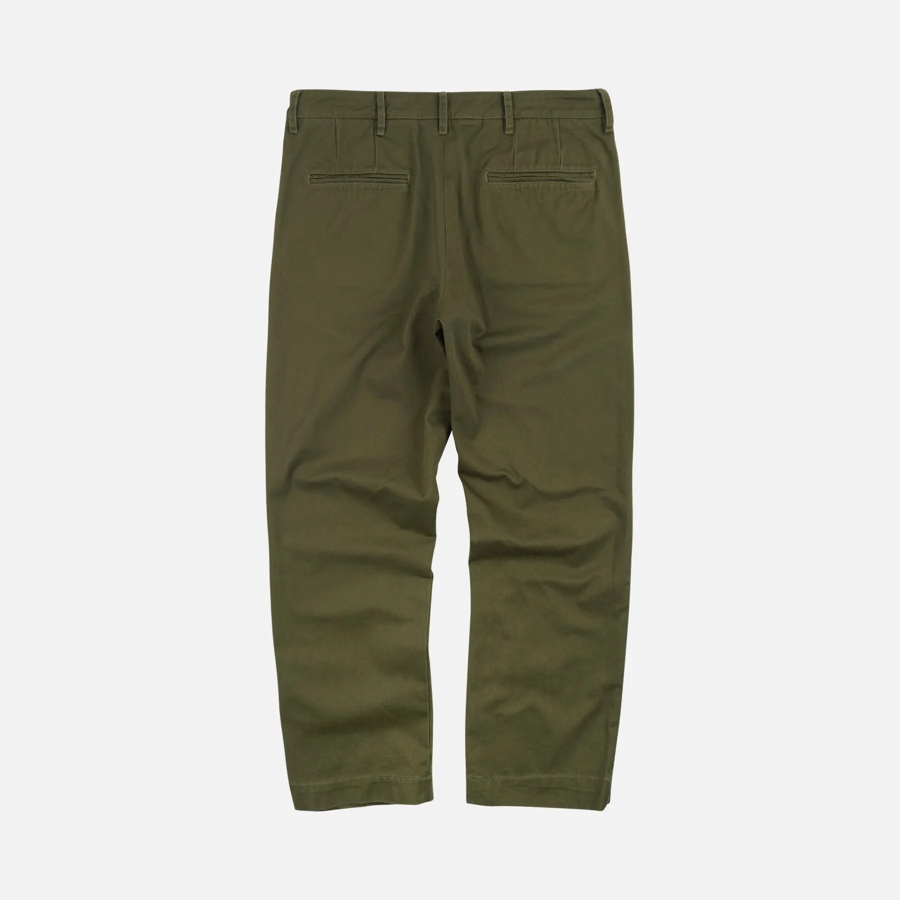 WASHED OFFICER CHINO PANTS - OLIVE sold by FrizmWORKS product image thumbnail 2