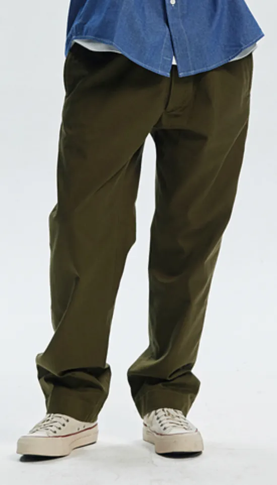WASHED OFFICER CHINO PANTS - OLIVE sold by FrizmWORKS product image thumbnail 3