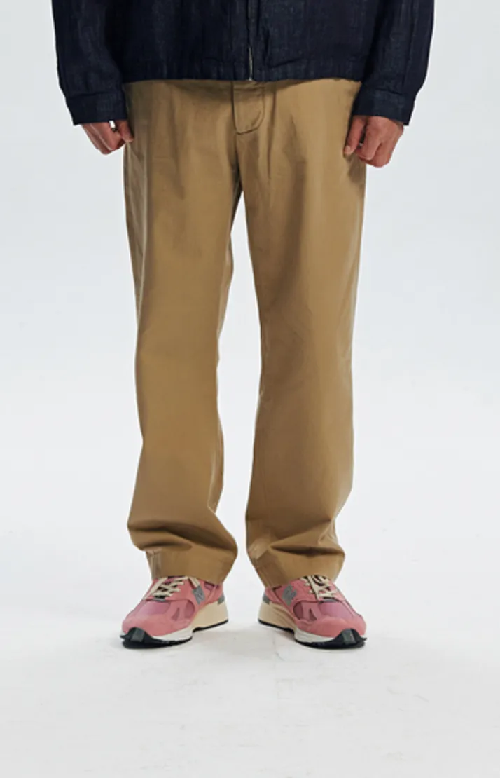WASHED OFFICER CHINO PANTS - BEIGE sold by FrizmWORKS product image thumbnail 3