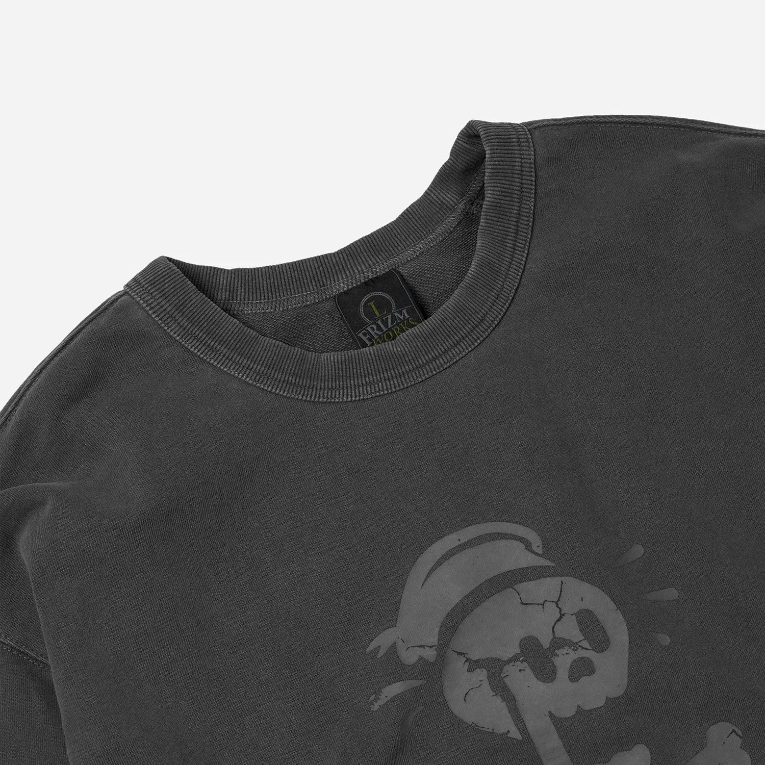BLACK FLAG PIGMENT DYEING SWEATSHIRT - CHARCOAL sold by FrizmWORKS product image thumbnail 3