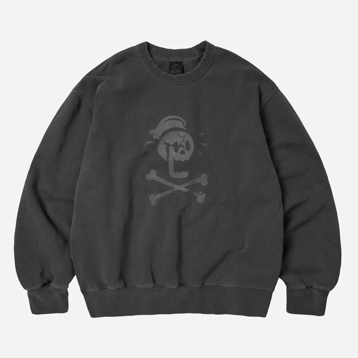 BLACK FLAG PIGMENT DYEING SWEATSHIRT - CHARCOAL sold by FrizmWORKS