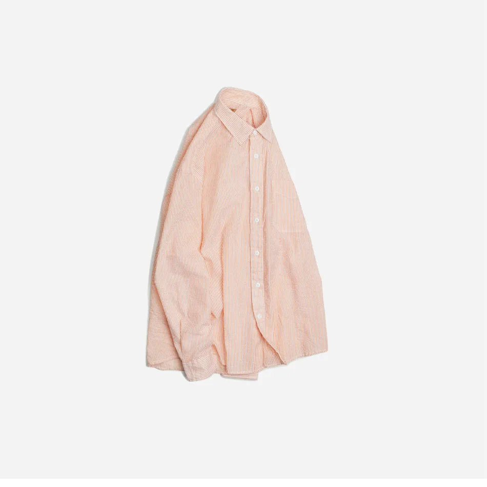 OG STRIPE SEERSUCKER SHIRT - ORANGE sold by FrizmWORKS product image thumbnail 2