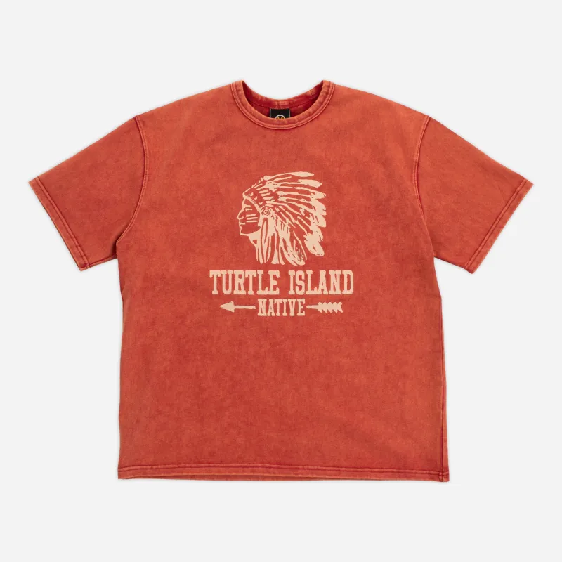 TURTLE ISLAND T-SHIRT - RUSTY RED sold by FrizmWORKS