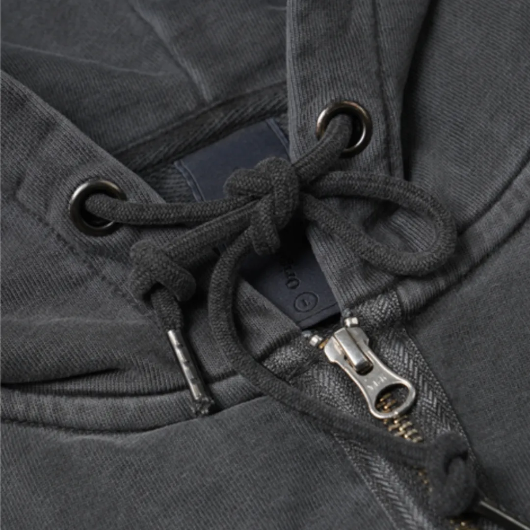 OG PIGMENT DYEING HOOD ZIPUP HOODIE - CHARCOAL sold by FrizmWORKS product image thumbnail 3