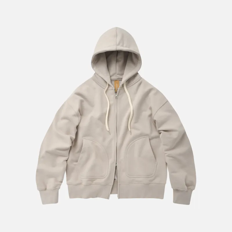 OG HEAVYWEIGHT HOOD ZIP UP HOODIE - TAUPE sold by FrizmWORKS