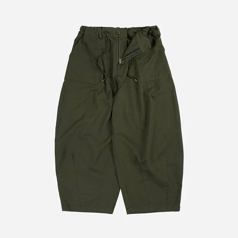 TWILL BALLOON PANTS - OLIVE sold by FrizmWORKS