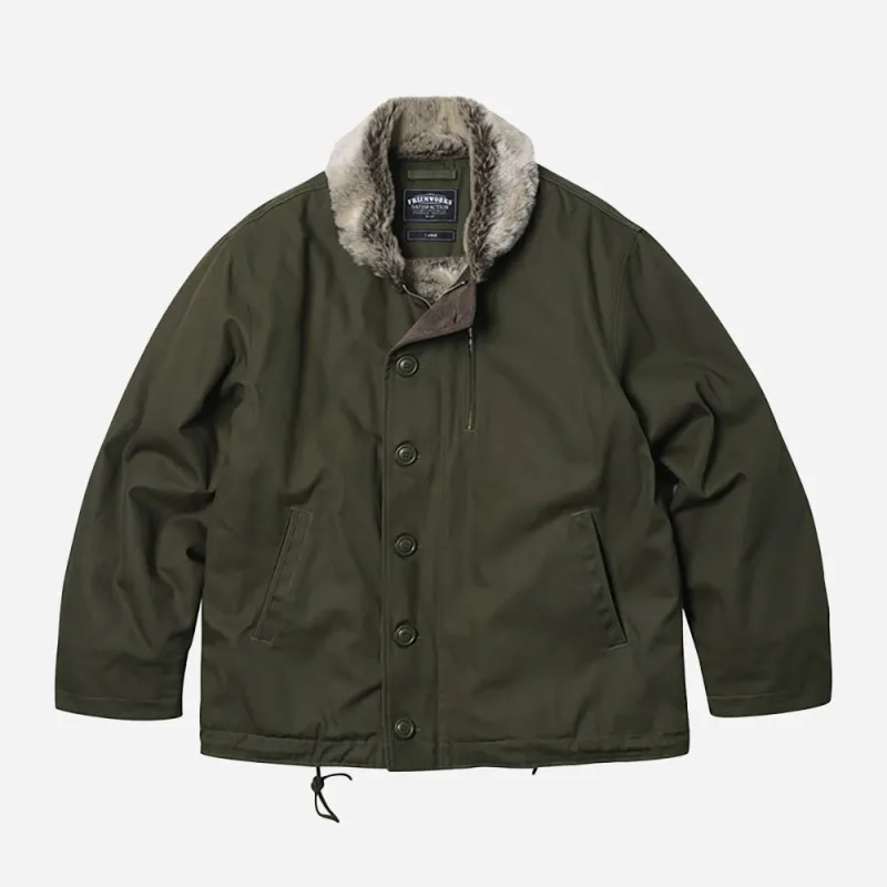 EDGAR N-1 DECK JACKET - OLIVE made by FrizmWORKS