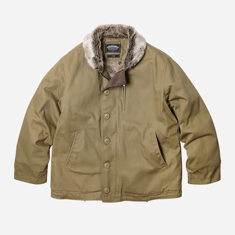 EDGAR N-1 DECK JACKET - BEIGE made by FrizmWORKS