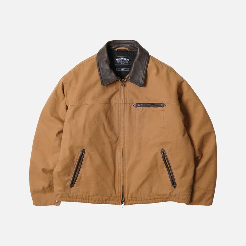 HEAVY CANVAS DESTROYED WORK JACKET - TAN sold by FrizmWORKS