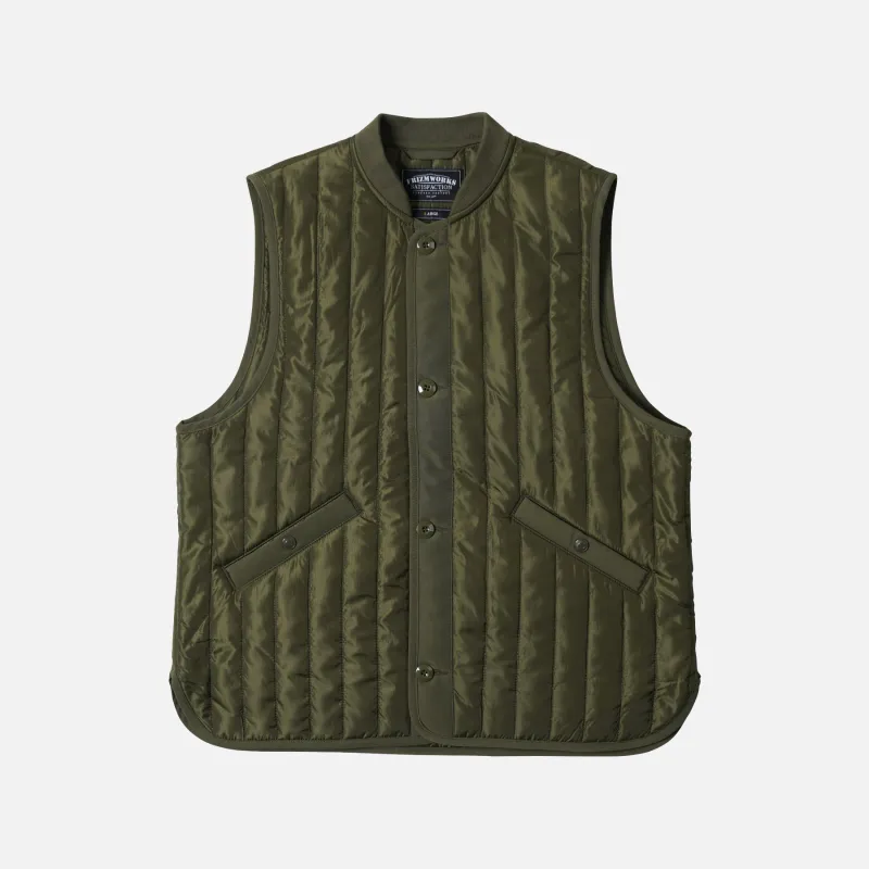 STRIPE QUILT MIL LINER VEST - OLIVE sold by FrizmWORKS