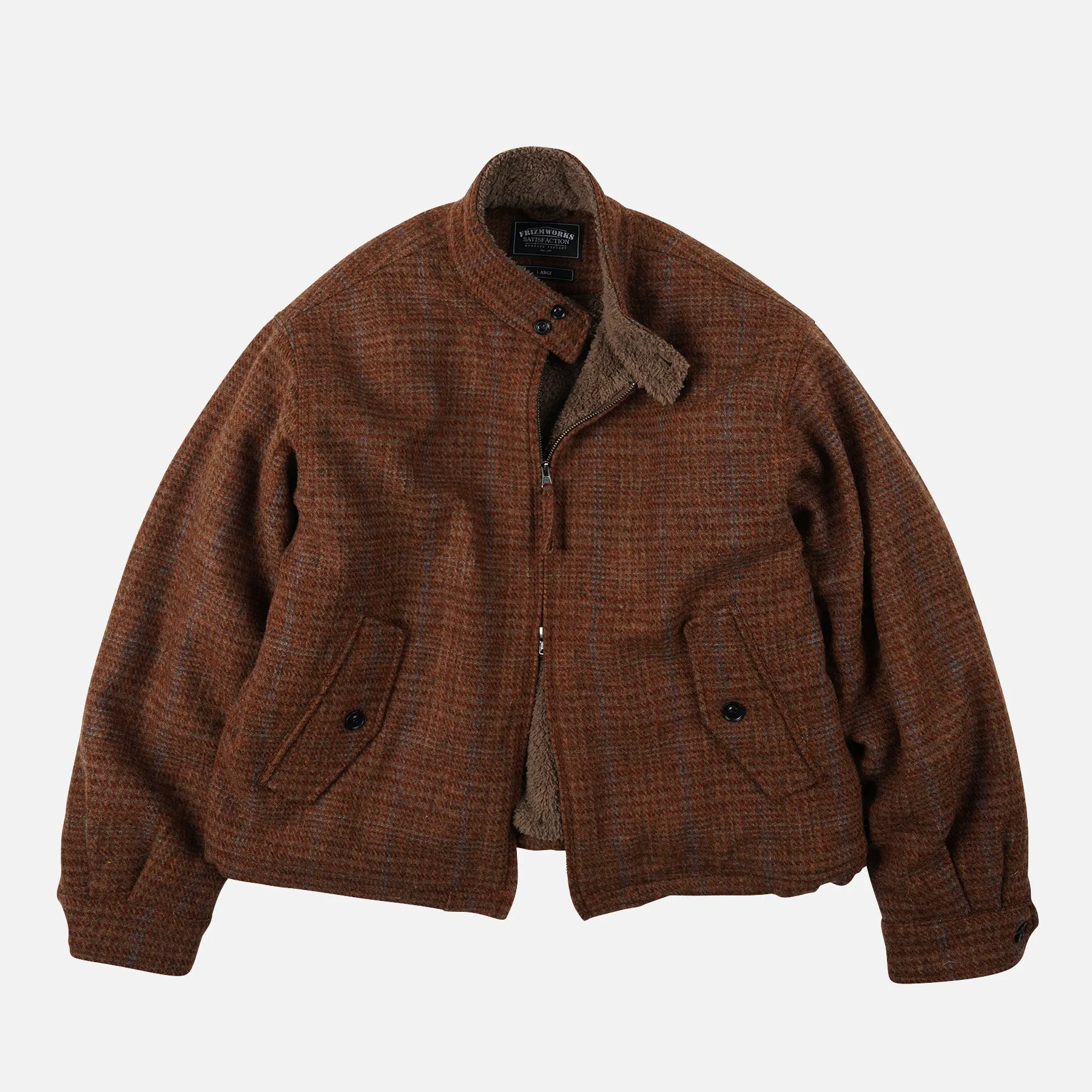 FLUFFY WOOL HARRINGTON JACKET - MAPLE sold by FrizmWORKS