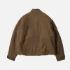 WOOL HARRINGTON JACKET - BROWN sold by FrizmWORKS
