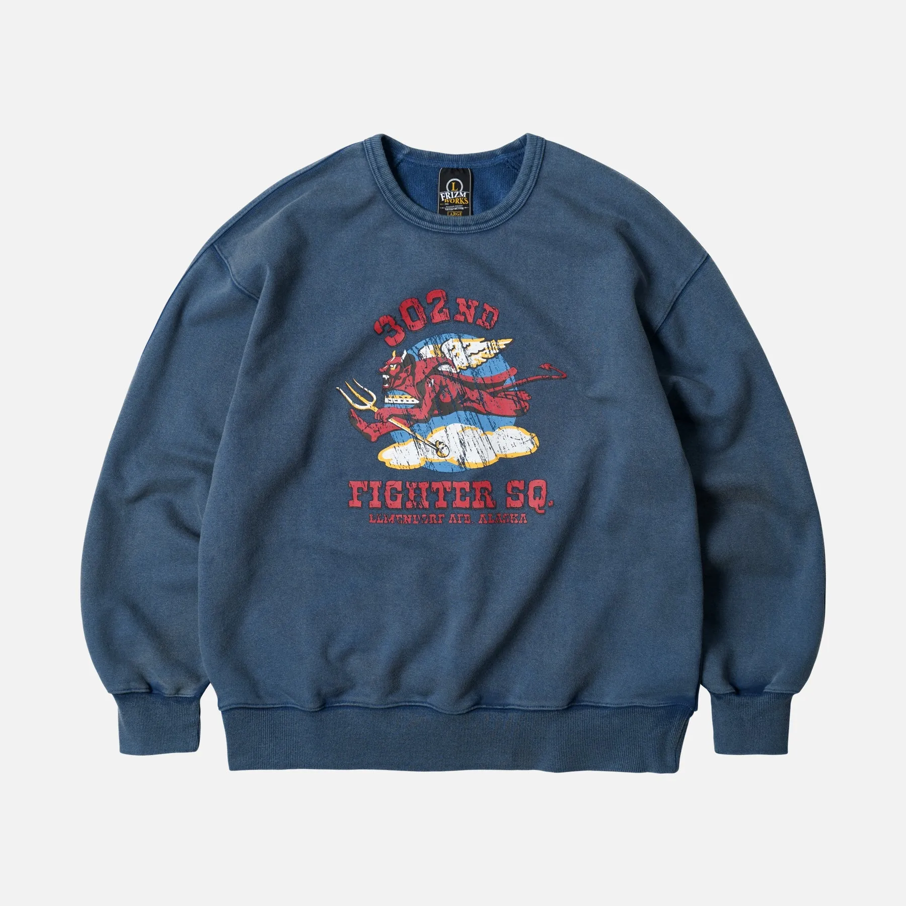 302ND FIGHTER SQ SWEATSHIRT - WASHED NAVY sold by FrizmWORKS