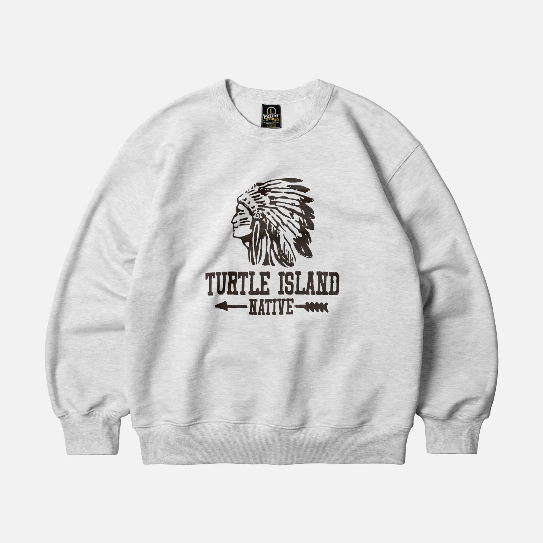 TURTLE ISLAND SWEATSHIRT - WHITE MELANGE sold by FrizmWORKS