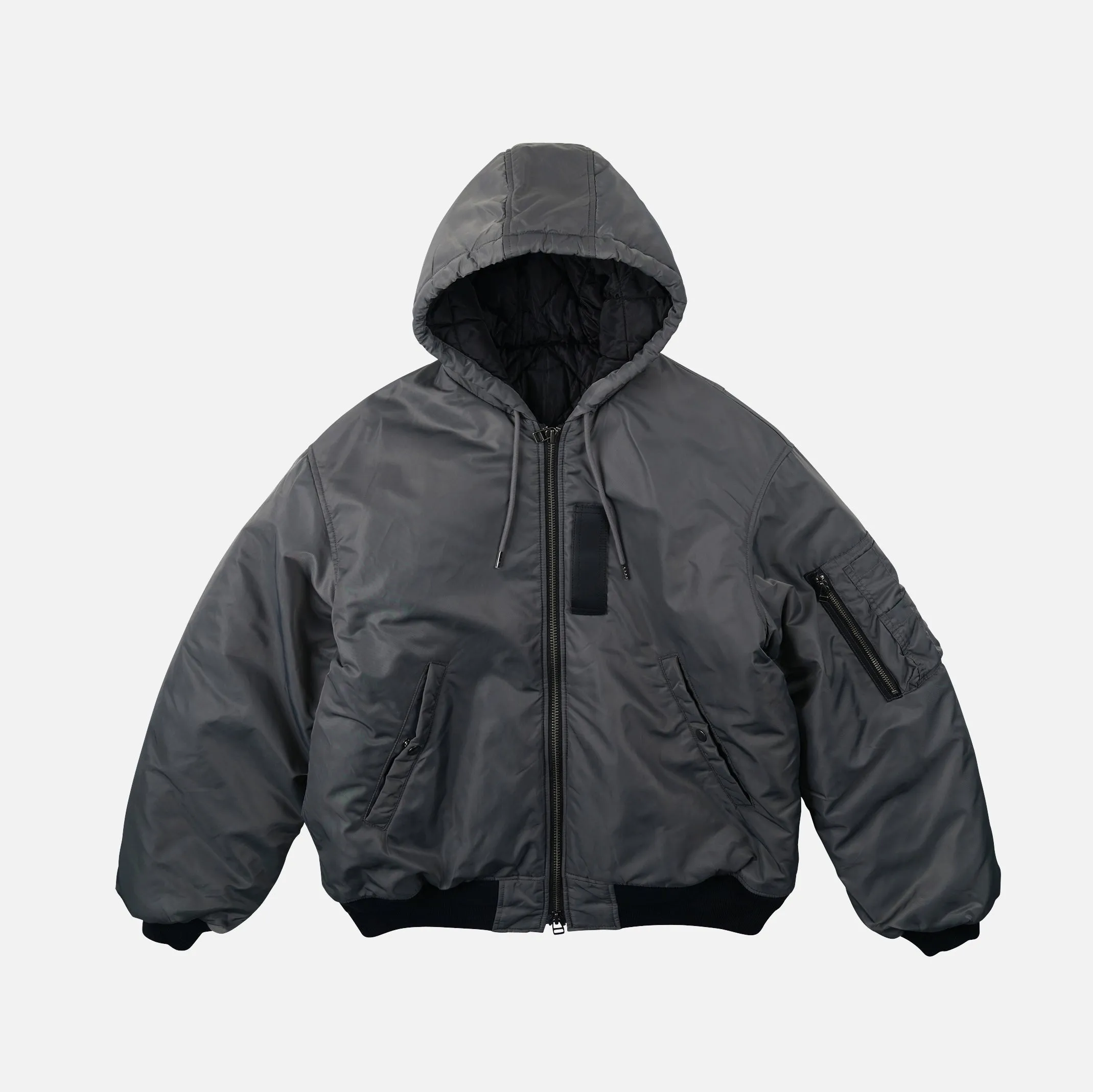 ACTIVE MA-1 HOODED JACKET - GUN METAL sold by FrizmWORKS