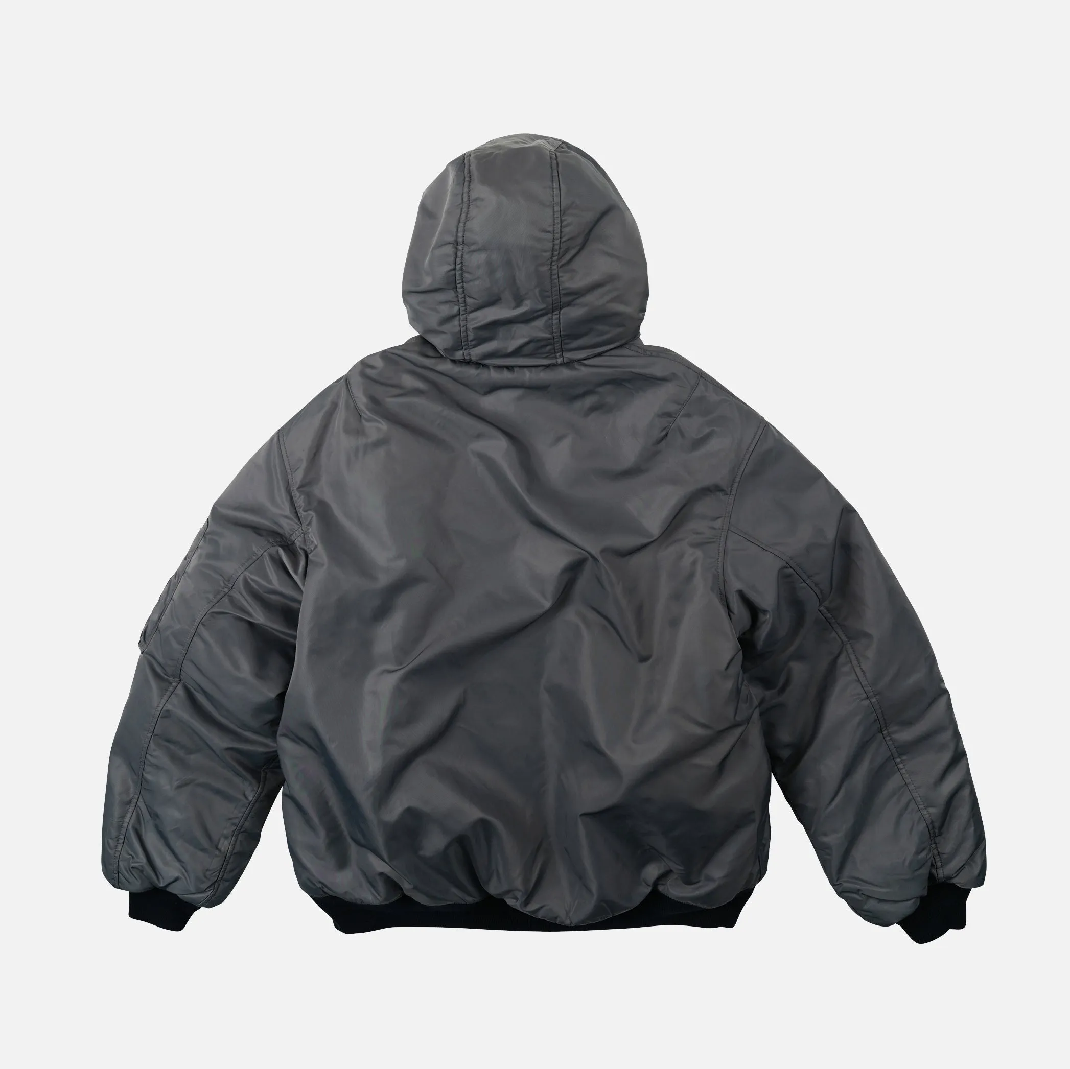 ACTIVE MA-1 HOODED JACKET - GUN METAL sold by FrizmWORKS product image thumbnail 2