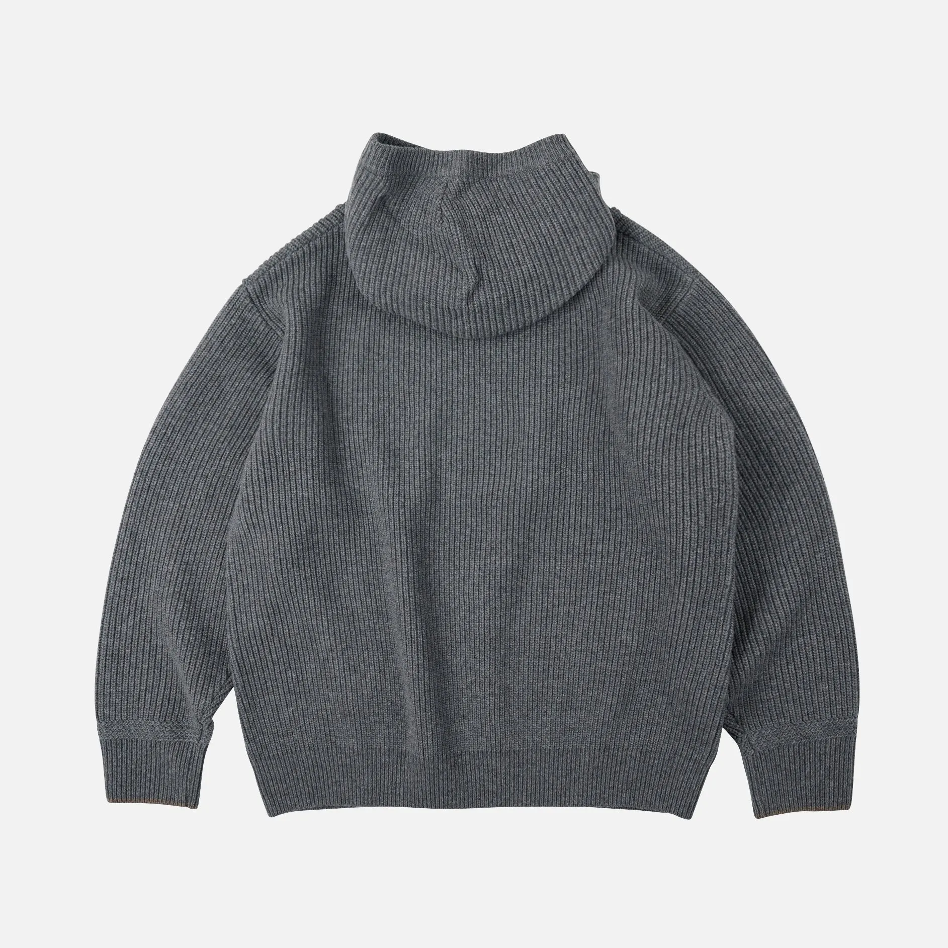 KANGAROO KNIT PULLOVER HOODIE - GREY sold by FrizmWORKS product image thumbnail 2