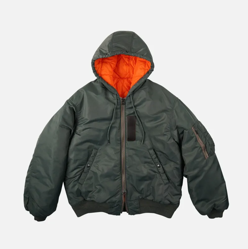 ACTIVE MA-1 HOODED JACKET - OLIVE sold by FrizmWORKS