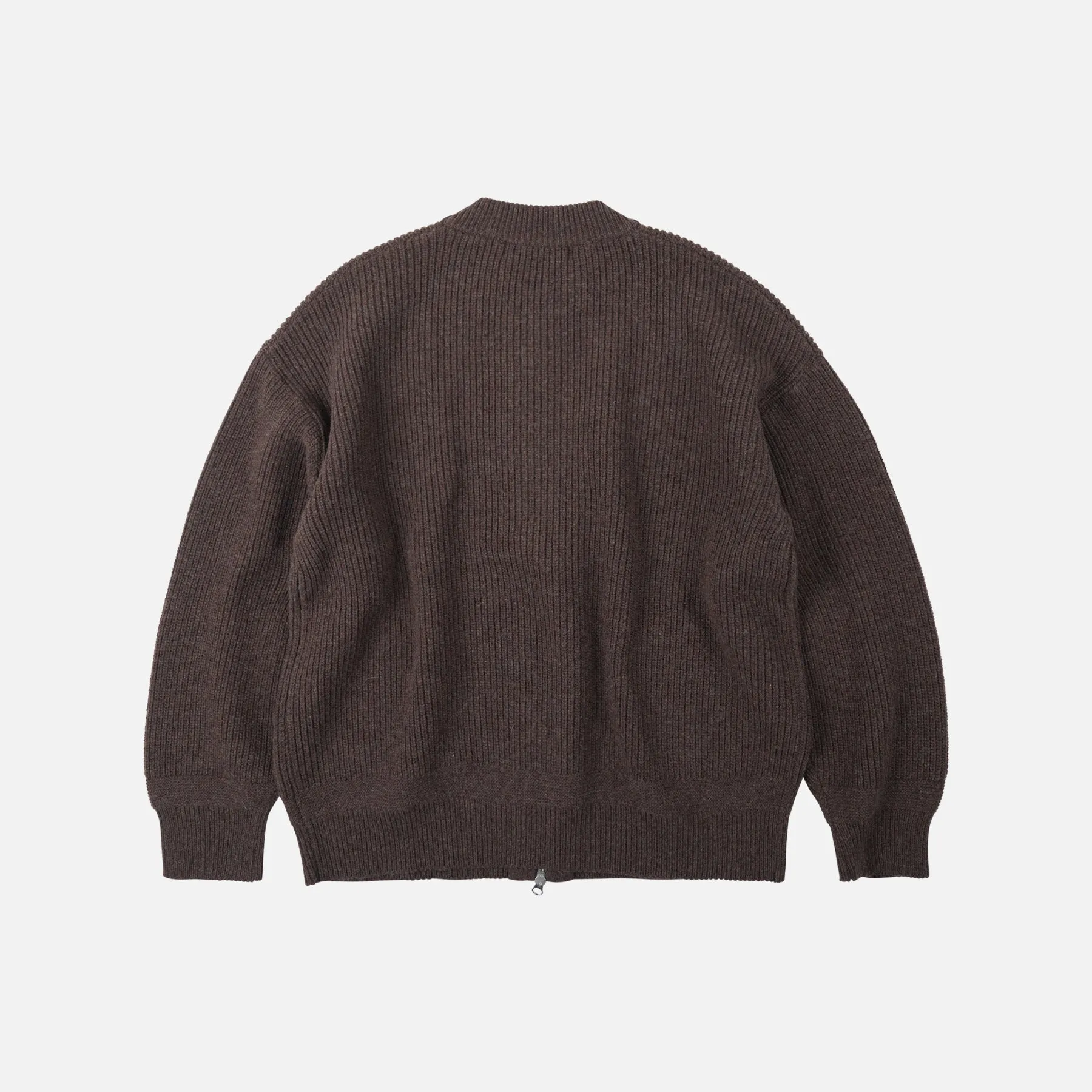 WOOL DECK ZIP UP CARDIGAN - CHOCO BROWN sold by FrizmWORKS product image thumbnail 2