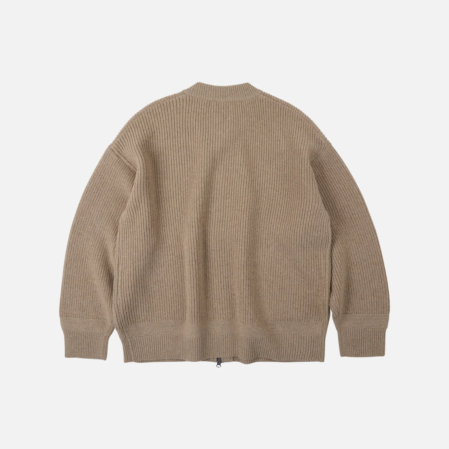 WOOL DECK ZIP UP CARDIGAN - OATMEAL sold by FrizmWORKS product image thumbnail 2