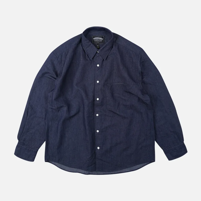TWO TONE RELAXED SHIRT - NAVY sold by FrizmWORKS