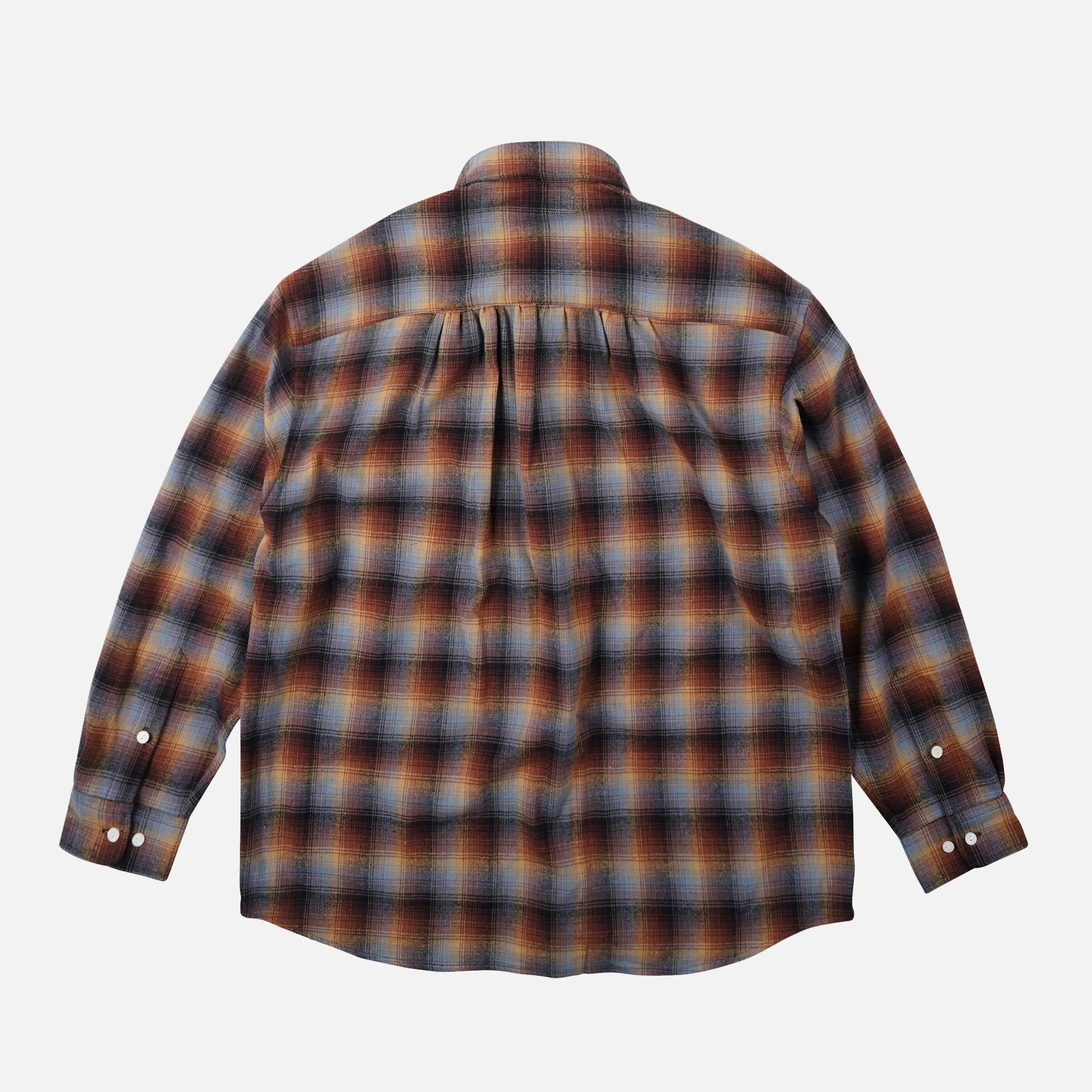 FLANNEL CHECK WORK SHIRT - BROWN SKY sold by FrizmWORKS product image thumbnail 2