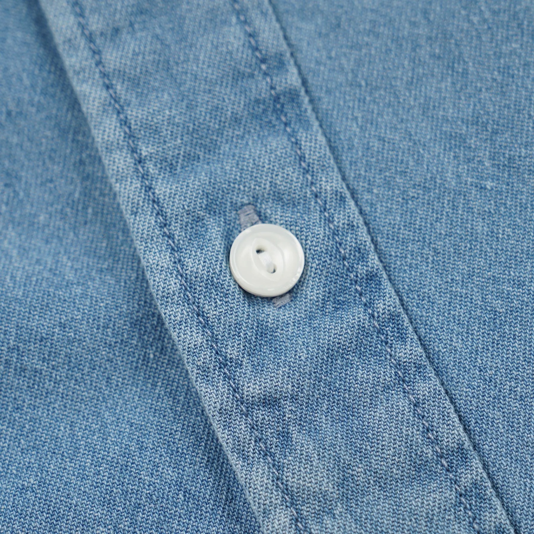 BLEACHED DENIM UTILITY SHIRT - MID BLUE sold by FrizmWORKS product image thumbnail 4