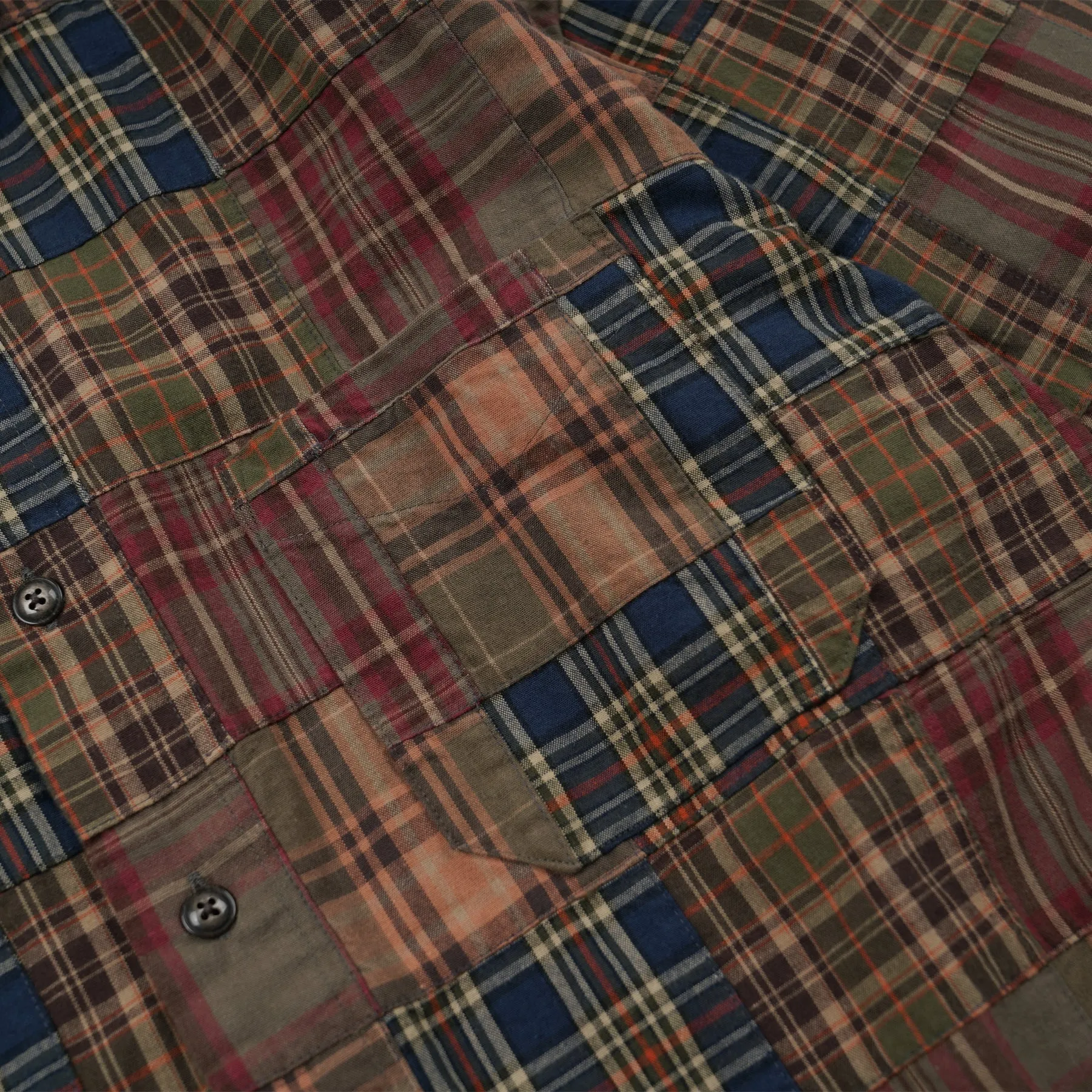 MADRAS PATCHWORK RELAXED SHIRT - BROWNIE sold by FrizmWORKS product image thumbnail 4