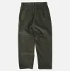 CORDUROY WIDE ONE TUCK PANTS - OLIVE sold by FrizmWORKS