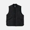 STRIPE QUILT MIL LINER VEST - BLACK sold by FrizmWORKS