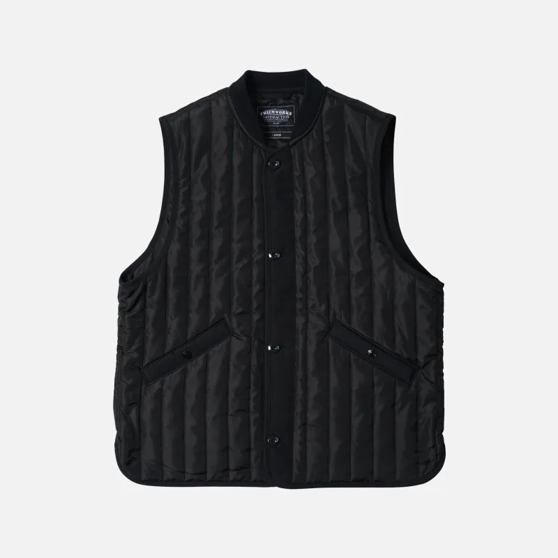 STRIPE QUILT MIL LINER VEST - BLACK sold by FrizmWORKS