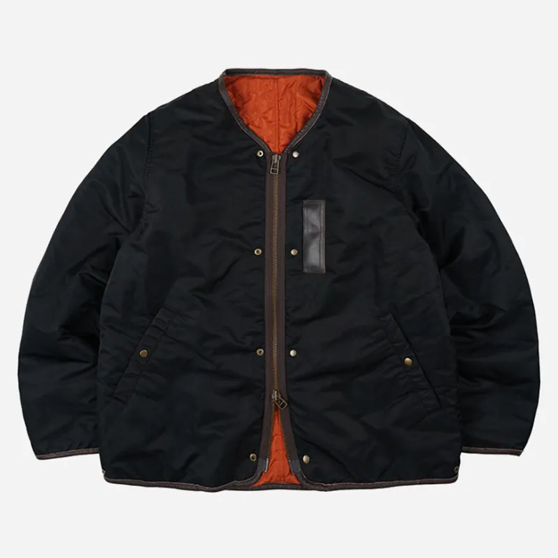 REVERSIBLE MA-1 LINER JACKET - BLACK sold by FrizmWORKS
