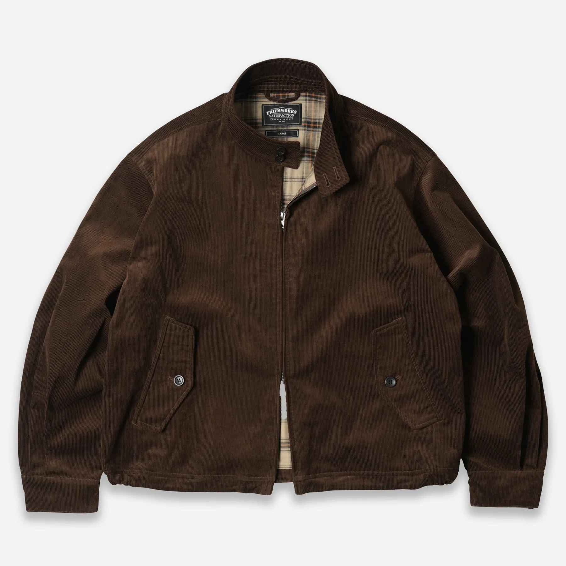 CORDUROY BUDDY HARRINGTON JACKET - BROWN sold by FrizmWORKS