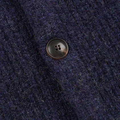 BRUSHED WOOL ROUND CARDIGAN - PURPLE sold by FrizmWORKS product image thumbnail 4