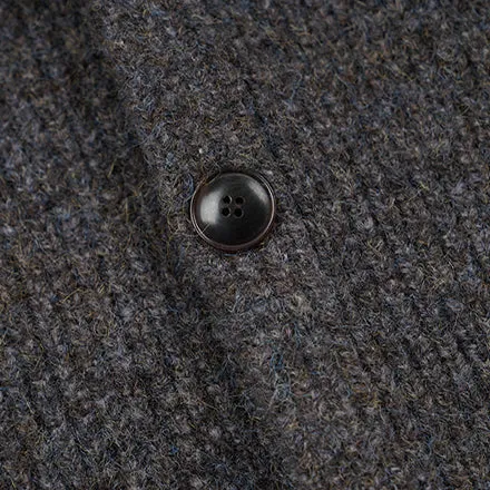 BRUSHED WOOL ROUND CARDIGAN - BROWN sold by FrizmWORKS product image thumbnail 4