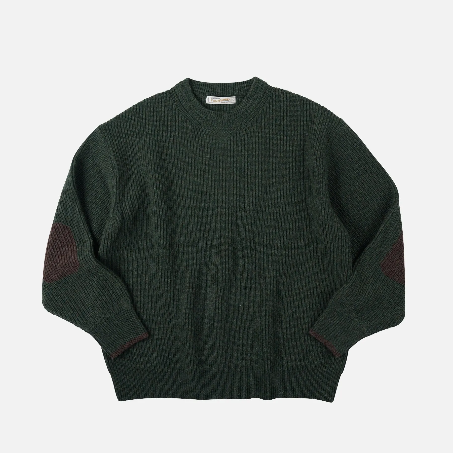 PATCH ROUND PULLOVER KNIT - FOREST GREEN sold by FrizmWORKS