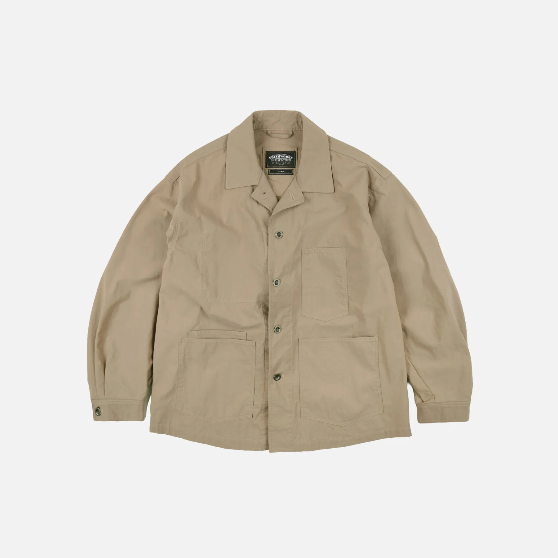 RELAXED COVERALL JACKET - BEIGE sold by FrizmWORKS