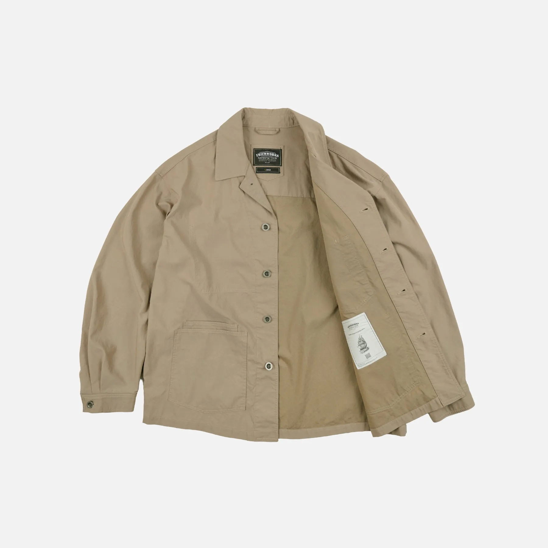 RELAXED COVERALL JACKET - BEIGE sold by FrizmWORKS product image thumbnail 2