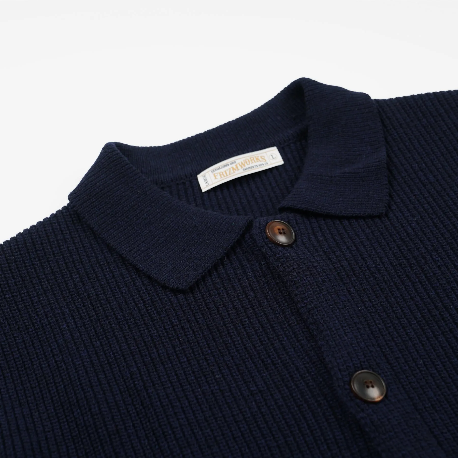 ULTRA HEAVYWEIGHT COLLAR CARDIGAN - NAVY sold by FrizmWORKS product image thumbnail 3