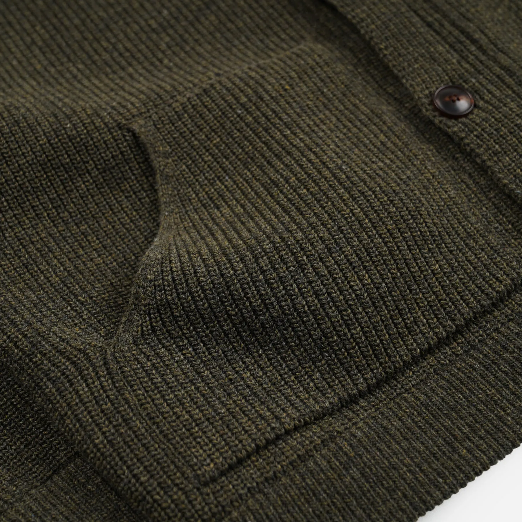 ULTRA HEAVYWEIGHT COLLAR CARDIGAN - FOREST GREEN sold by FrizmWORKS product image thumbnail 5