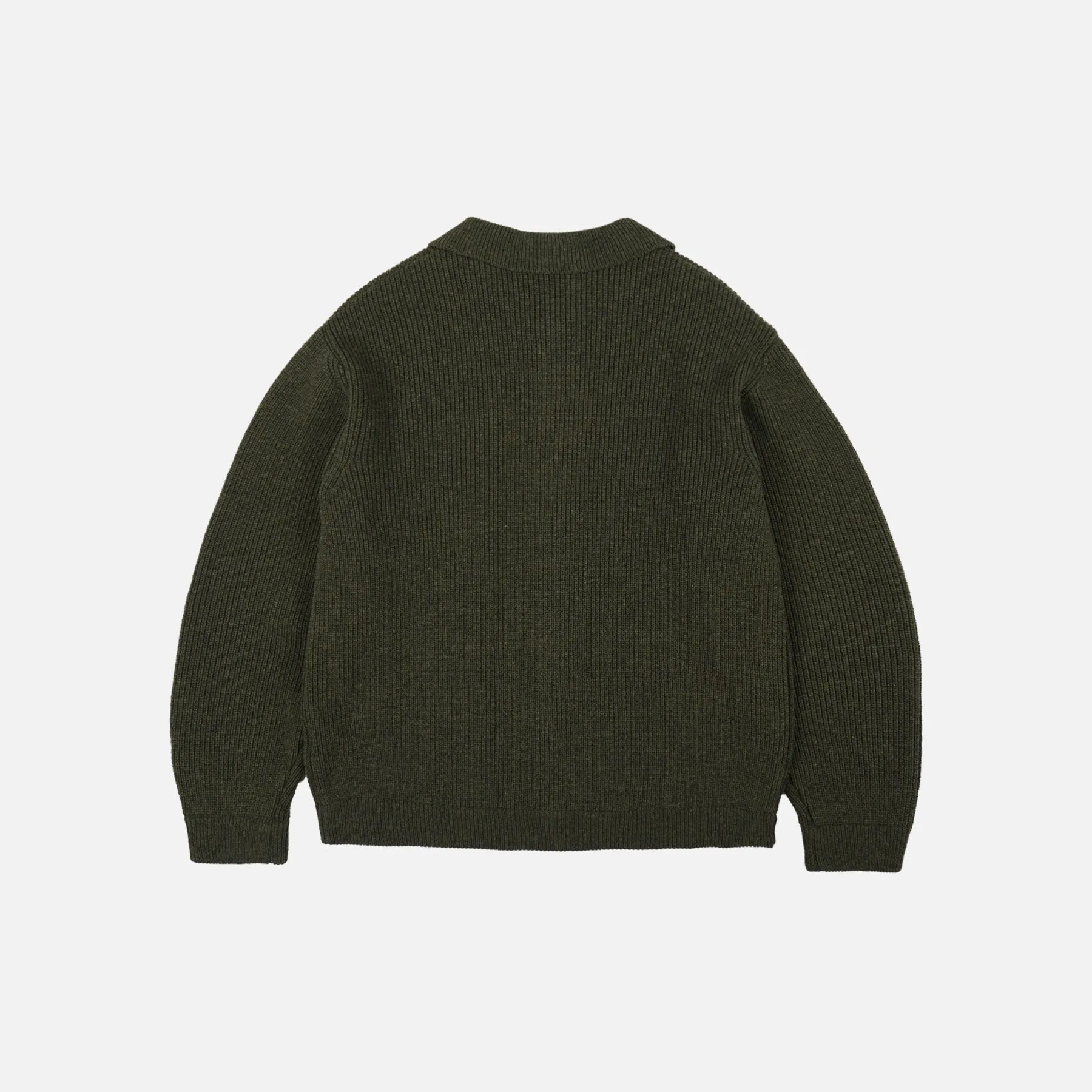 ULTRA HEAVYWEIGHT COLLAR CARDIGAN - FOREST GREEN sold by FrizmWORKS product image thumbnail 2