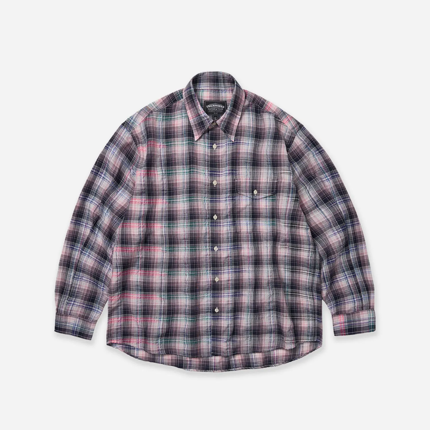 UNEVEN CHECKED SHIRT - PINK sold by FrizmWORKS