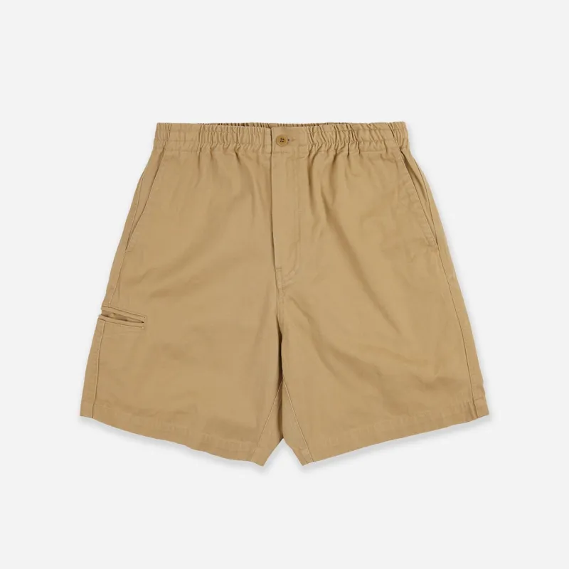 WASHED OFFICER CHINO SHORTS - BEIGE made by FrizmWORKS