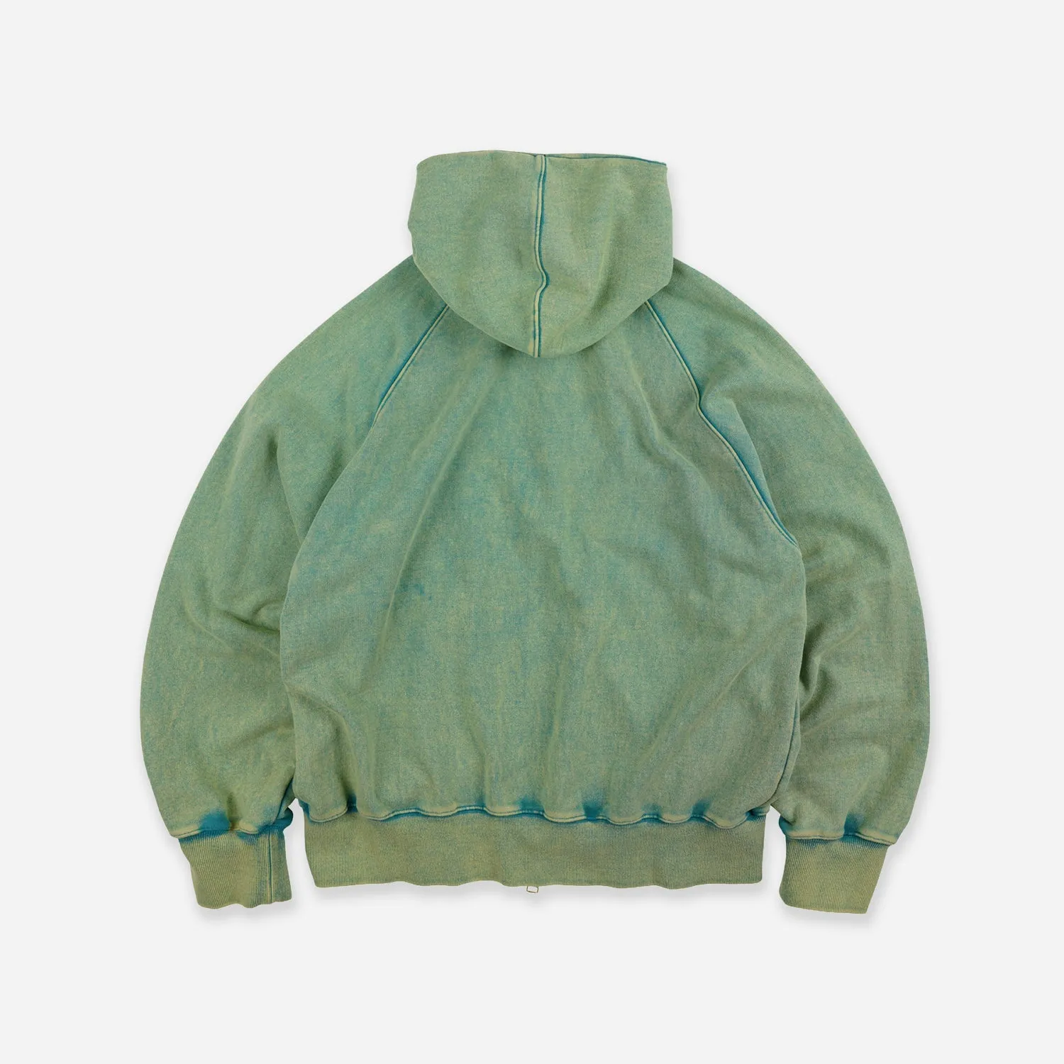 VINTAGE DYEING HOODED ZIP PARKA - TURQUOISE sold by FrizmWORKS product image thumbnail 2