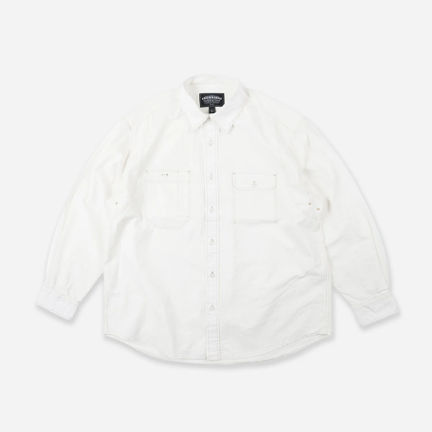 1920'S CHAMBRAY WORK SHIRT - WHITE sold by FrizmWORKS