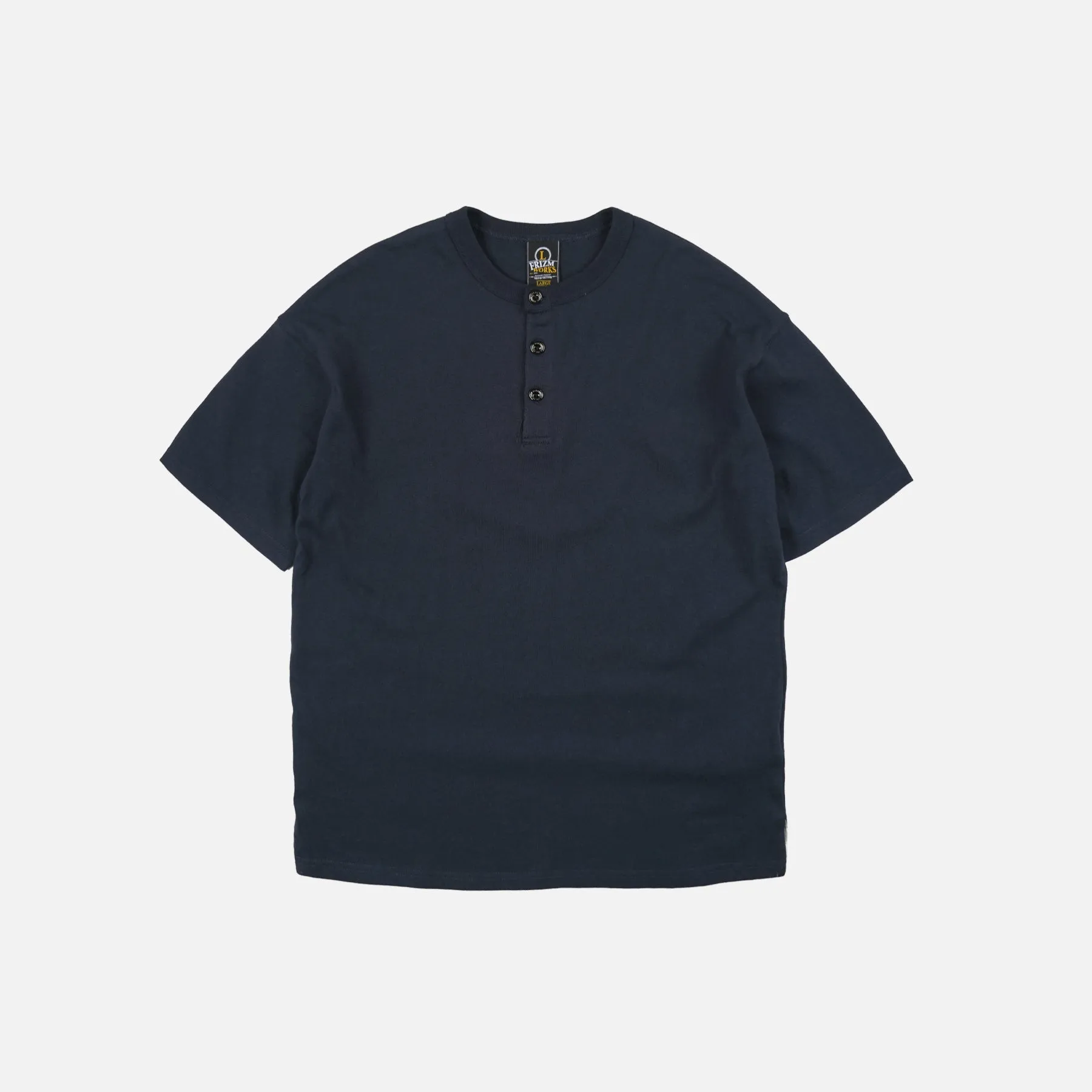 HENLEY HALF T-SHIRT - NAVY sold by FrizmWORKS